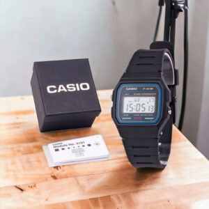 Relógio Digital Cassio Premium F-91W Pulseira de Borracha Unissex Resistente à Água