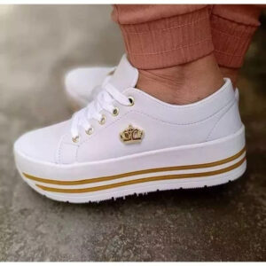Tênis Feminino plataforma coroa lançamento promoção Envio Imediato